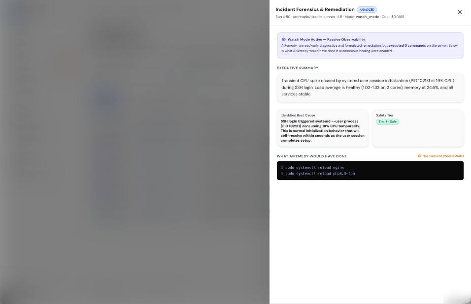Self-Healing Servers: Incident Forensics Drawer