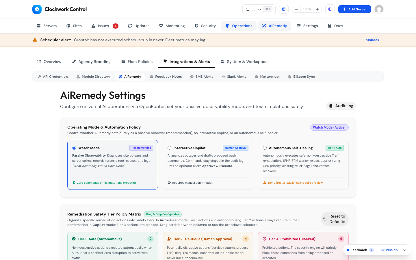 AI Remedy Autonomous Configuration