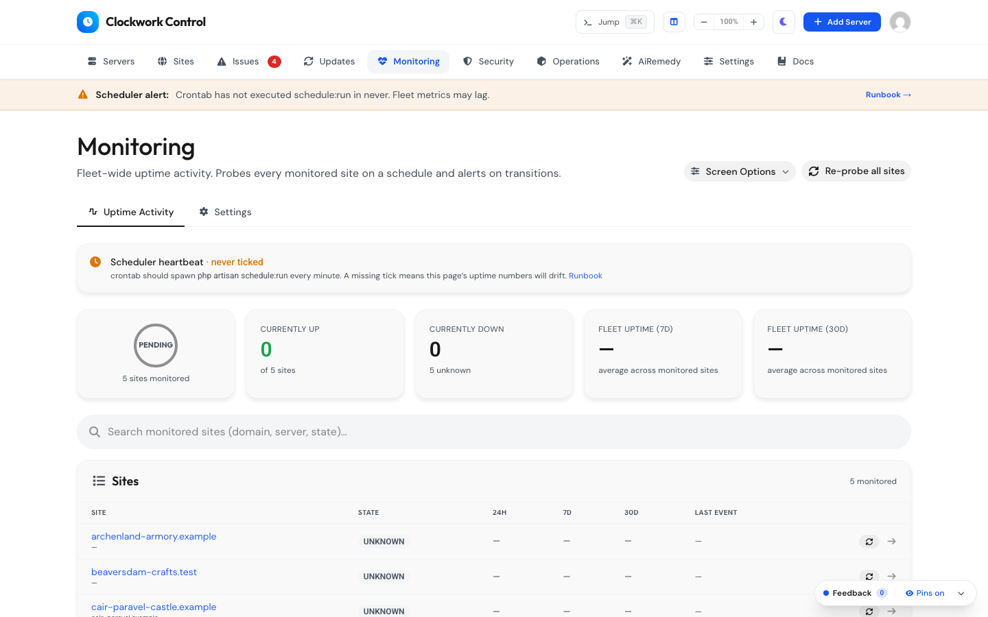 Uptime & Health Monitor Overview