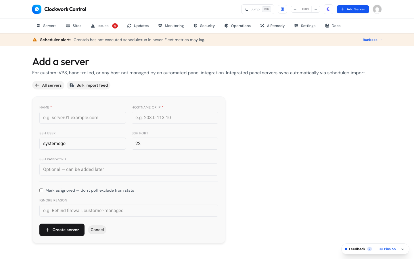 Provision & Link New Server