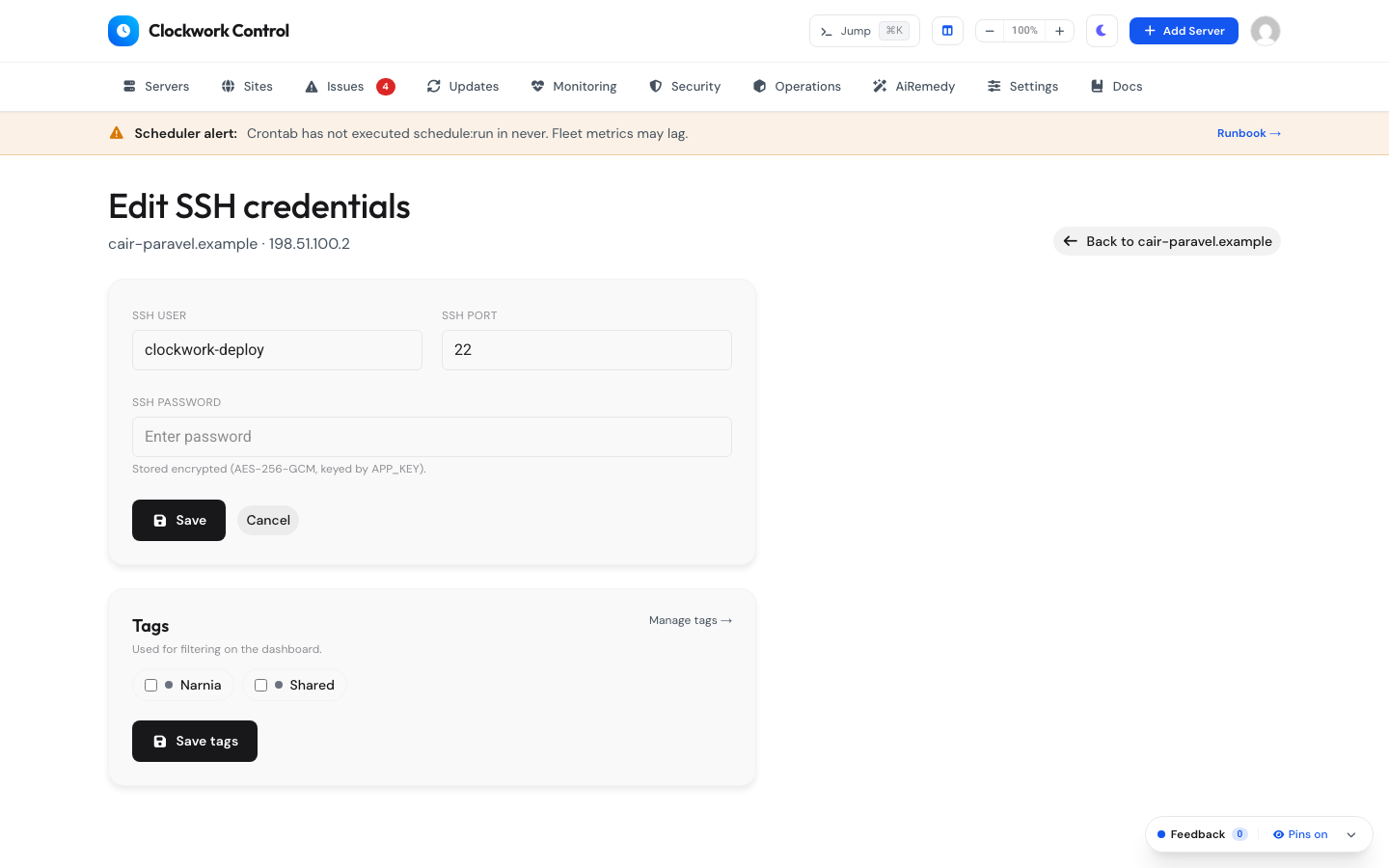 Credential Editor & Test Runner