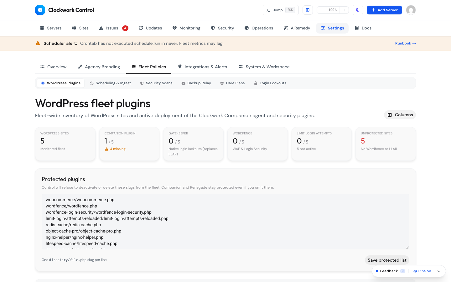 WordPress Plugin Update Policies